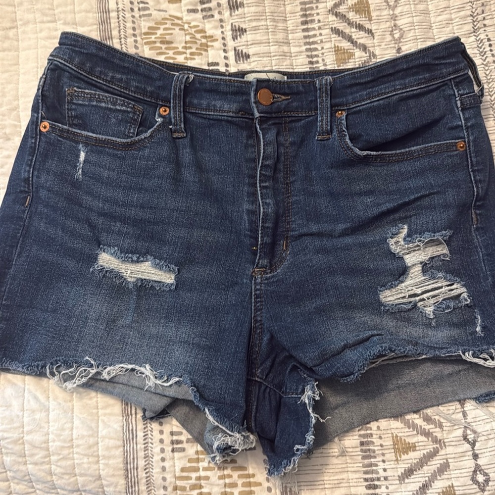High Rise Denim Shorts